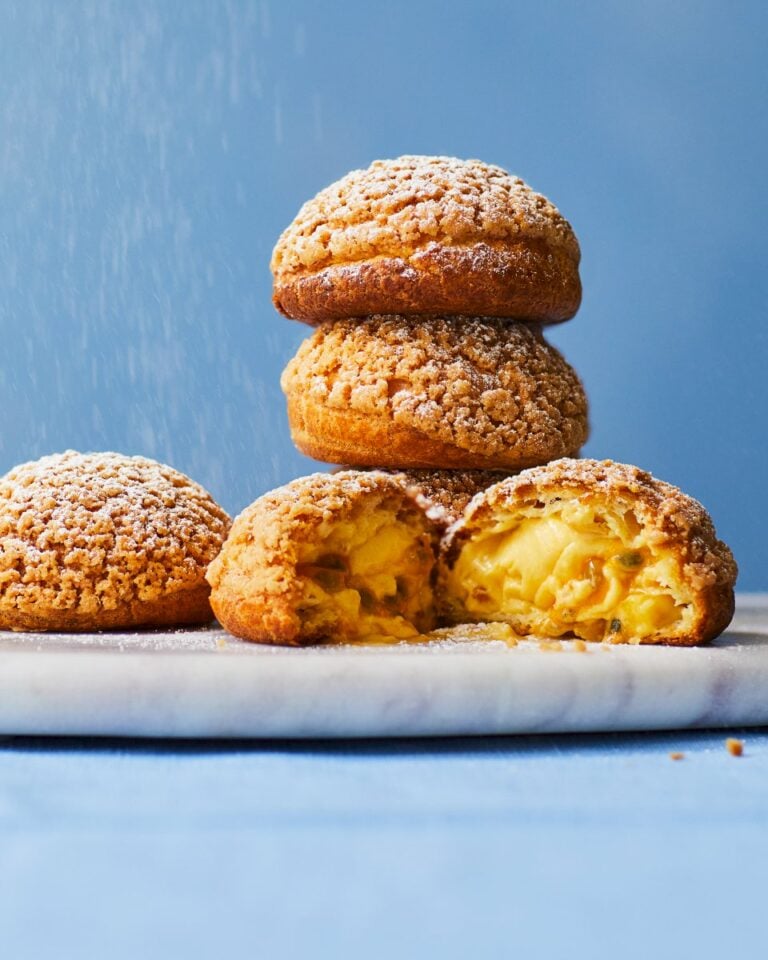 Ravneet Gill’s mango and passion fruit choux buns