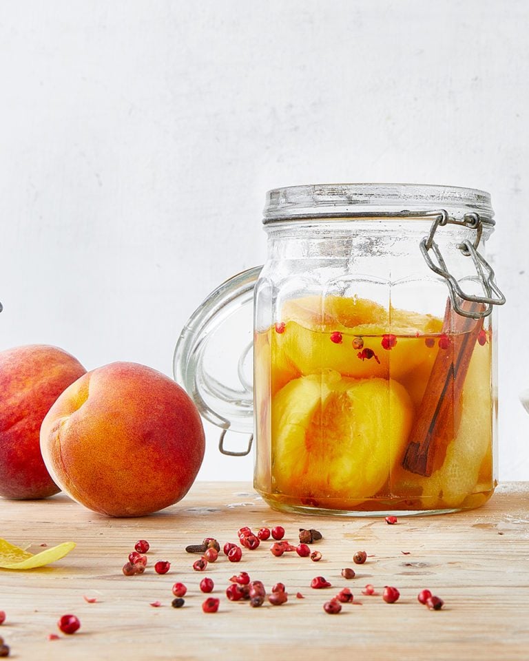 Pickled peaches