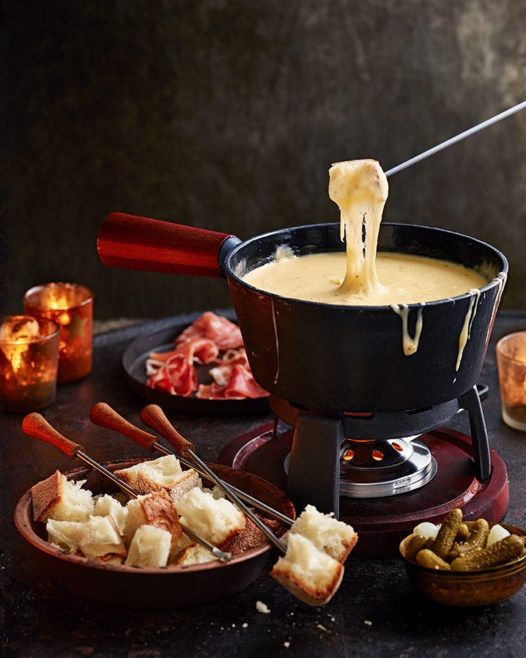 The ultimate Swiss cheese fondue